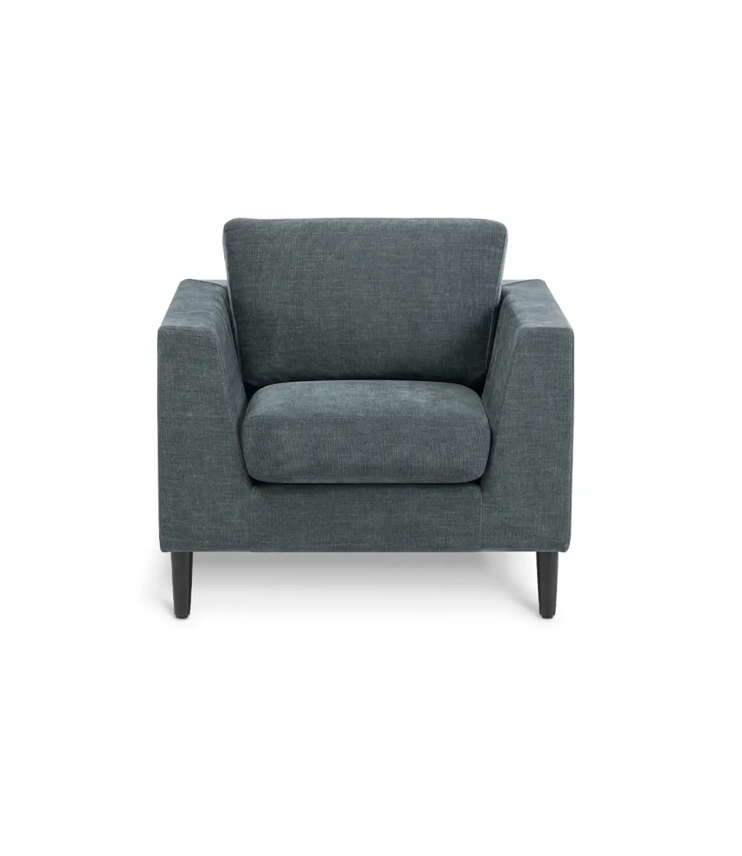 Mackenzie Chair Black Timber Feet Copeland Charcoal Front Scaled