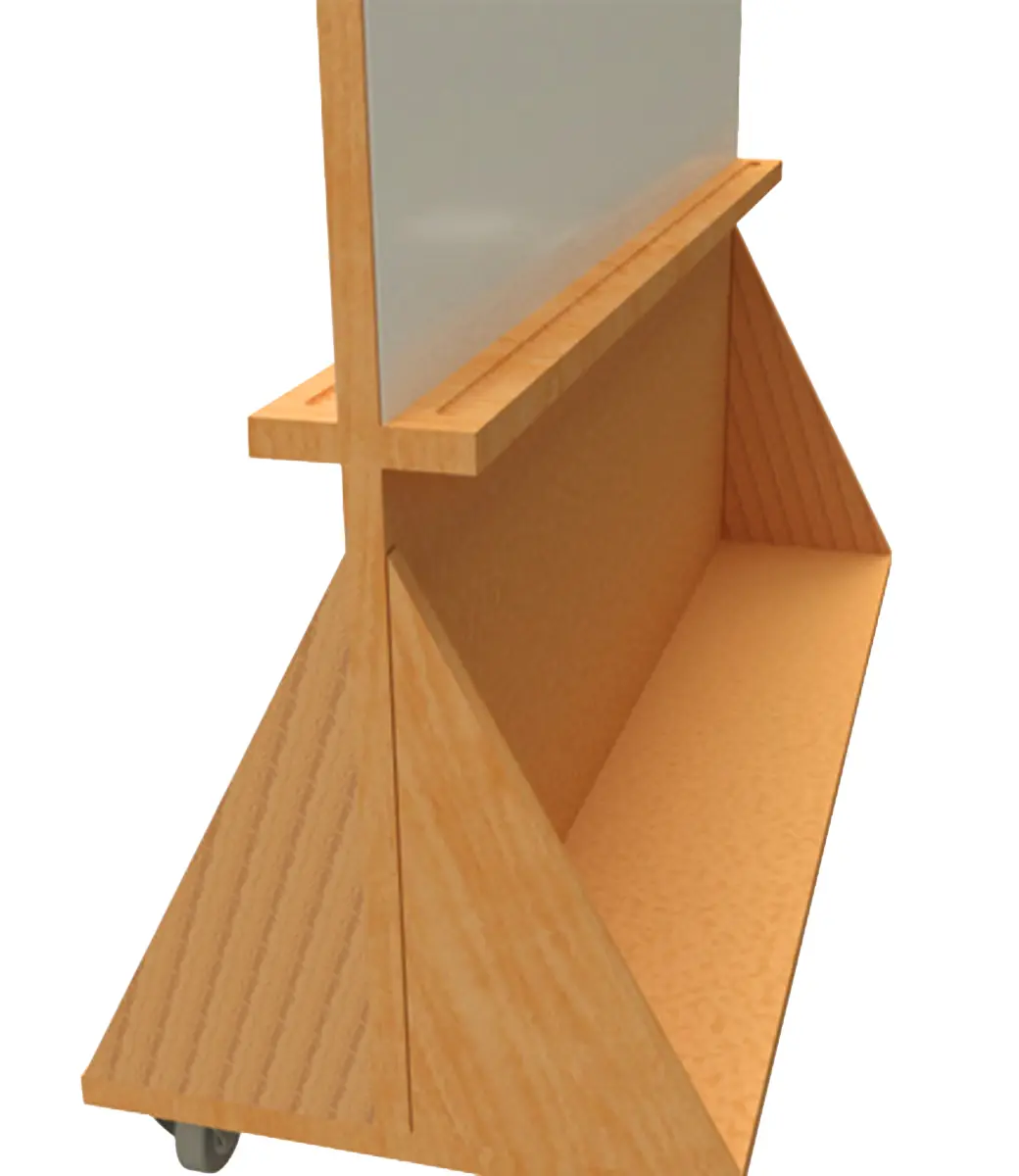 Mobile Whiteboard Base Angle