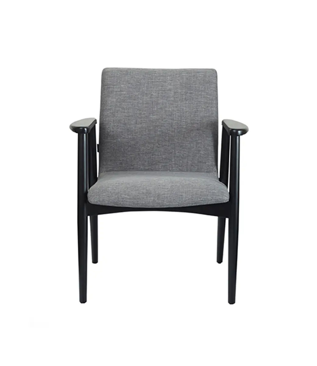 Vienna Arm Chair Black Head On