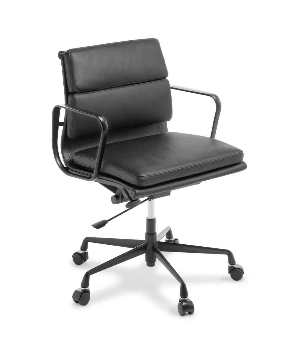 Eames Replica Soft Pad Mid Back Black Black Frame