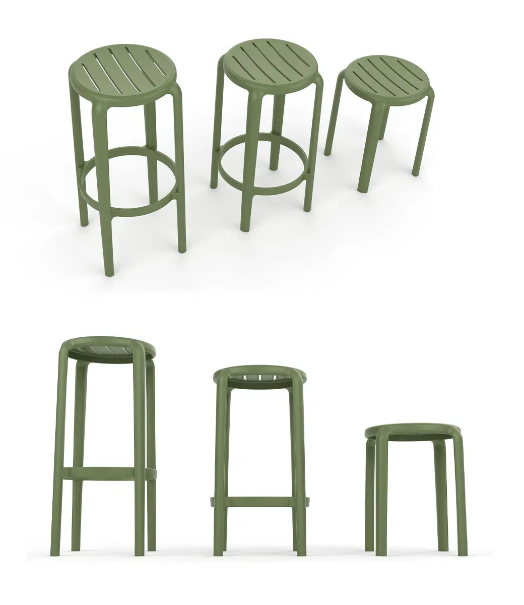 Tom Stool Olive Size Comparison