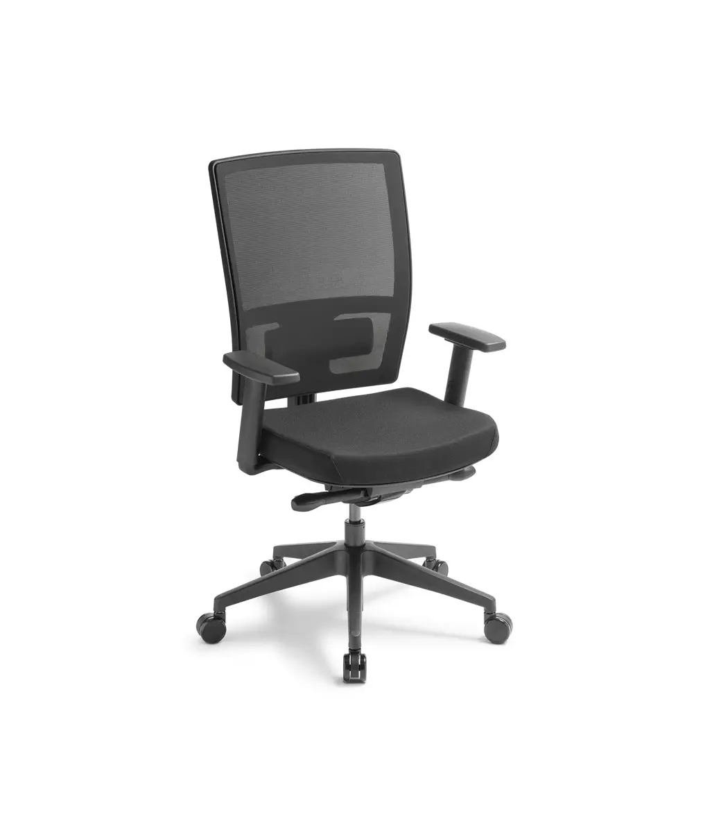 Media Ergo Black Castor Arm Rest Lumbar Support