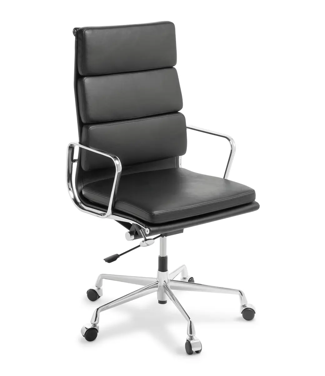 Eames Replica Soft Pad High Back Black Chrome Frame