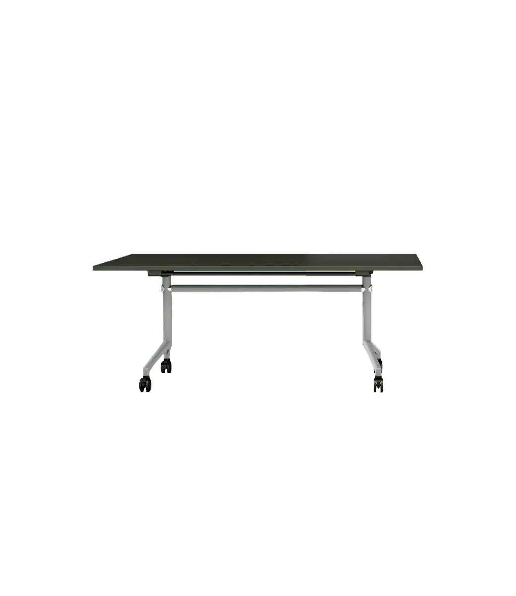 I Am Folding Table Black Clear Cut Side