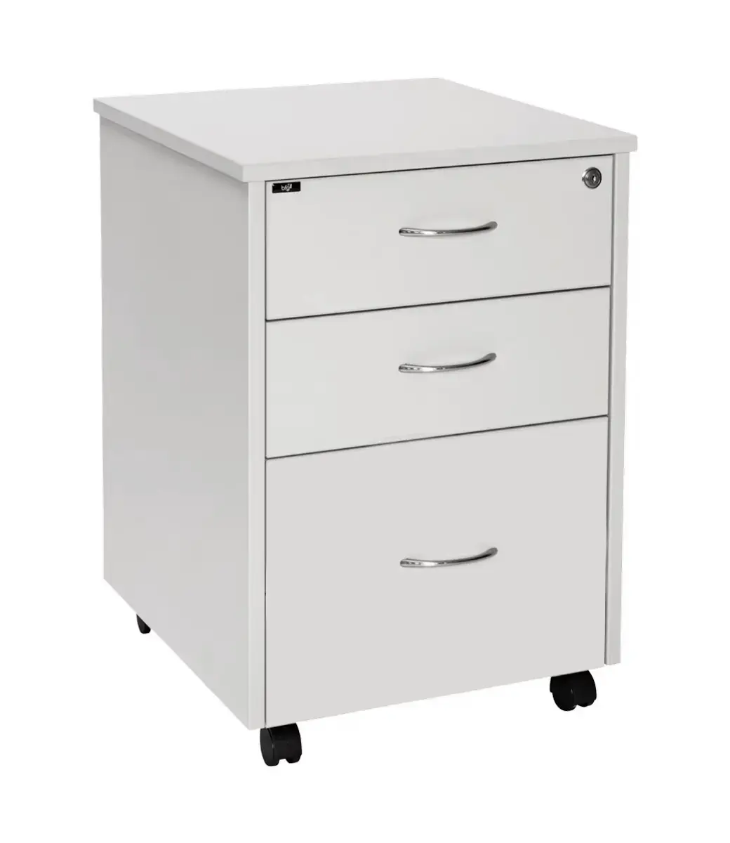 Melteca Mobile 2 Drawer Plus File Cool White