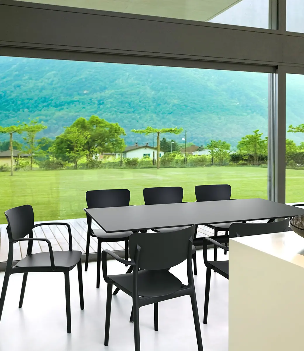 Lisa Arm Chair Contemporary Dining Setting