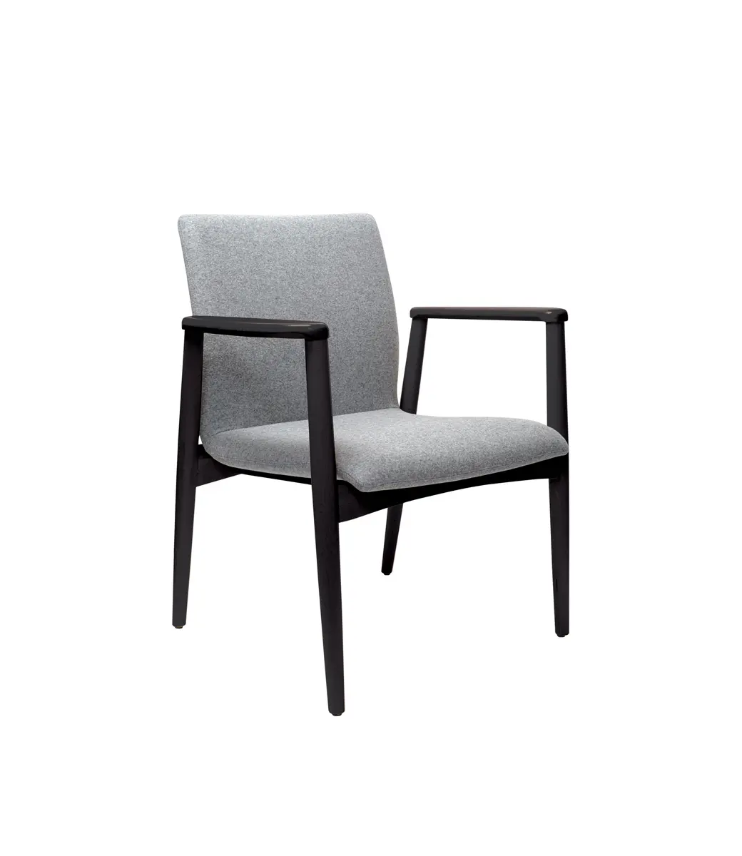 Vienna Arm Chair Black Angle