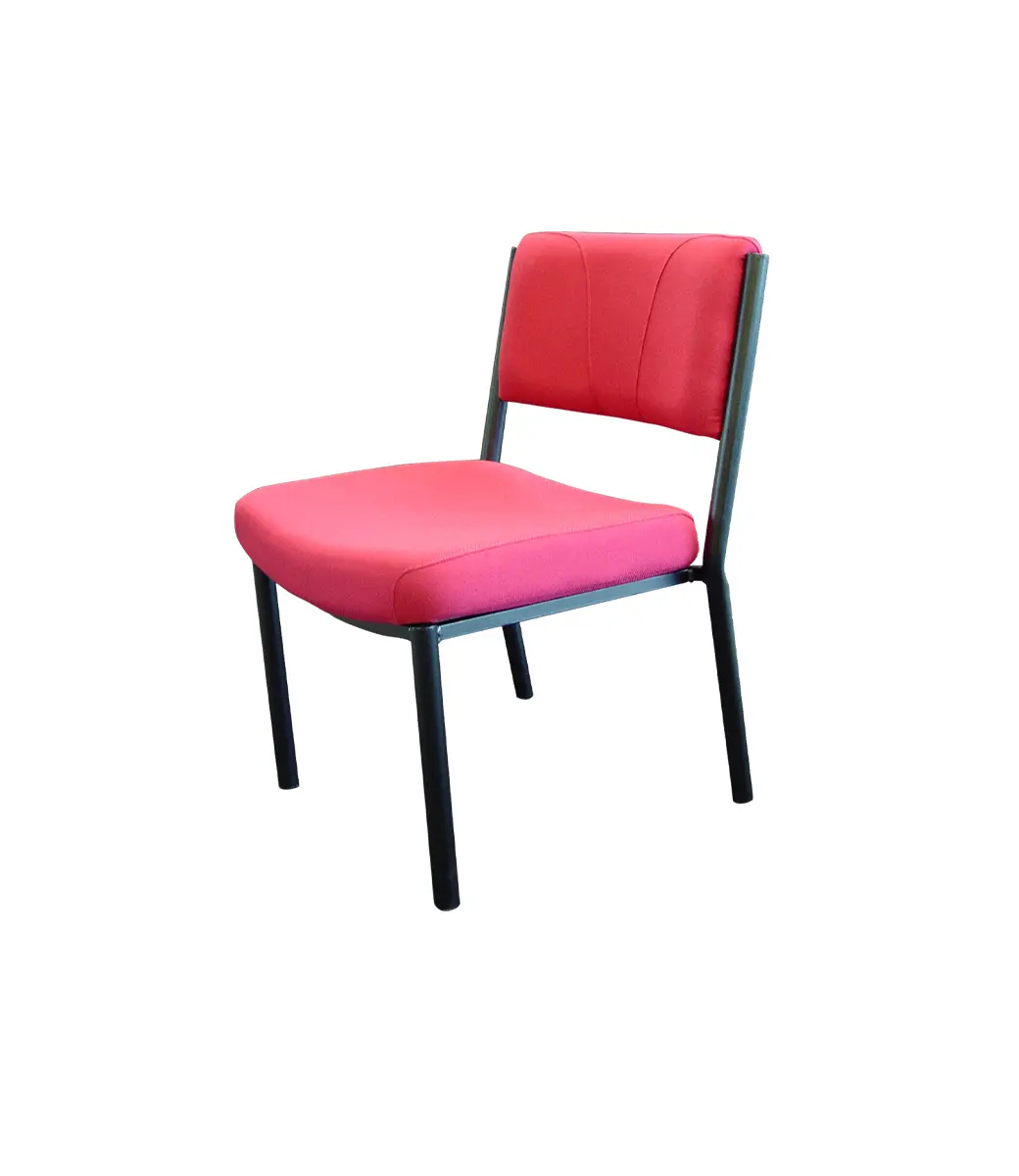 Apollo No Arm Red Upholstered