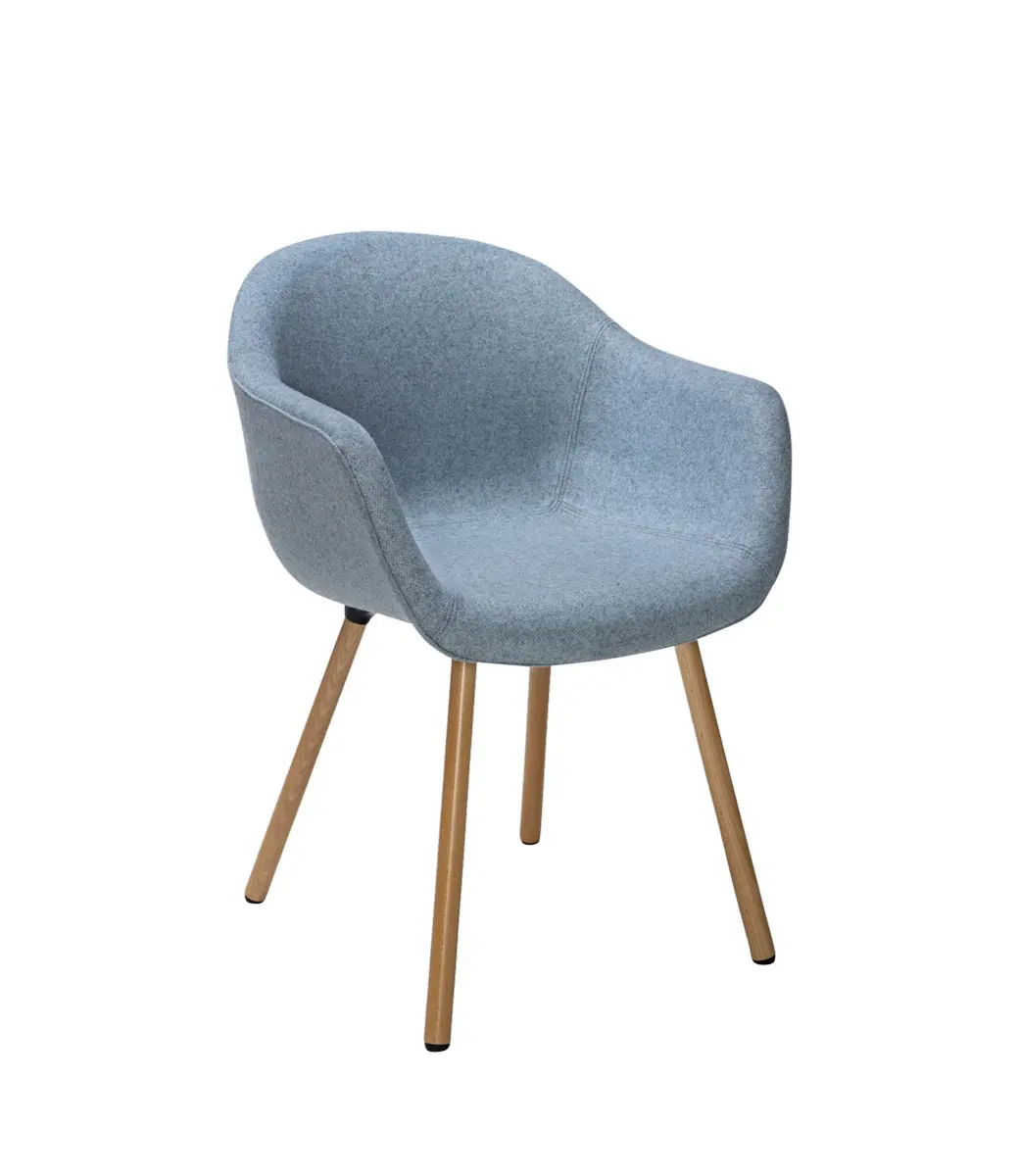 Fiore Club Sled 4 Leg Beech Blue