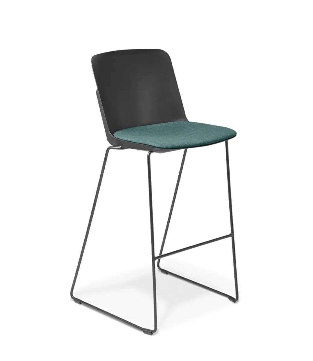 Scout Bar Stool Black Seat Pad Keylargo Atlantic