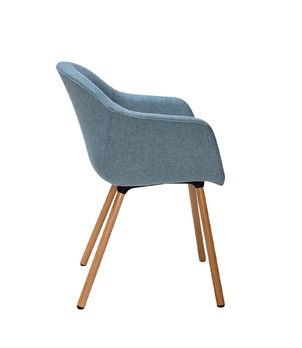 Fiore Club Sled 4 Leg Beech Blue Side 