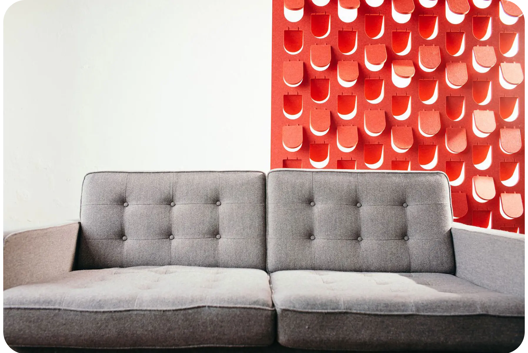 Folding Acoustic Sound Dampening Screen in Context