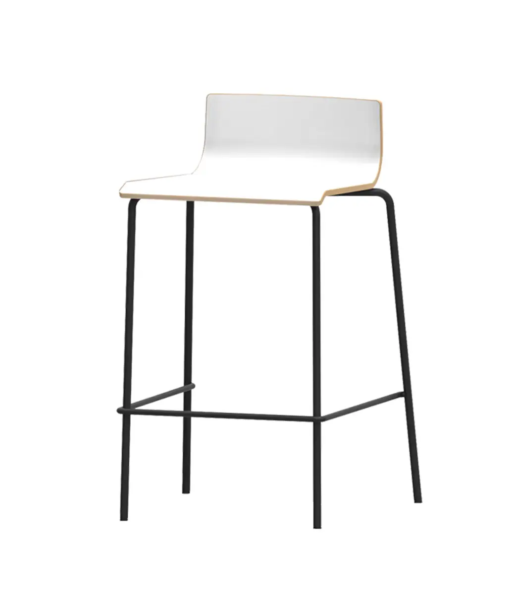 Liberty Stool White on Black Frame