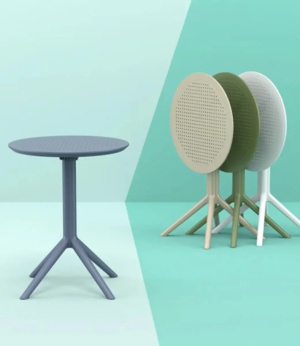 Sky Table Round Folding Action 