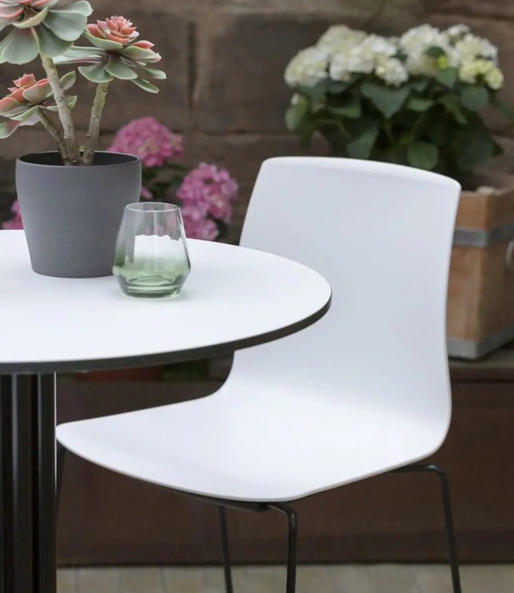 Fiore Sled White Poly in Situ