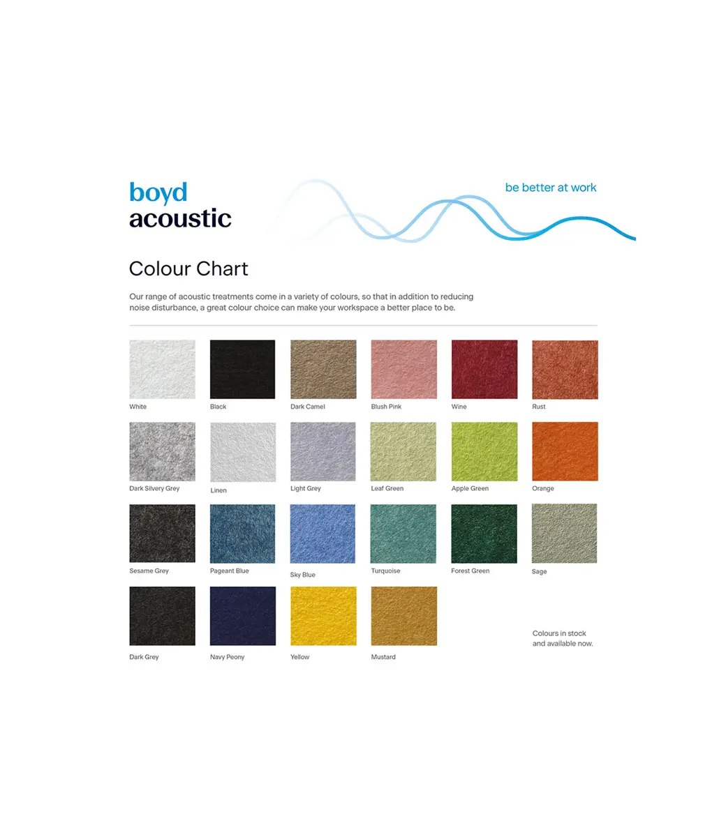 Boyd Acoustic Colour Chart
