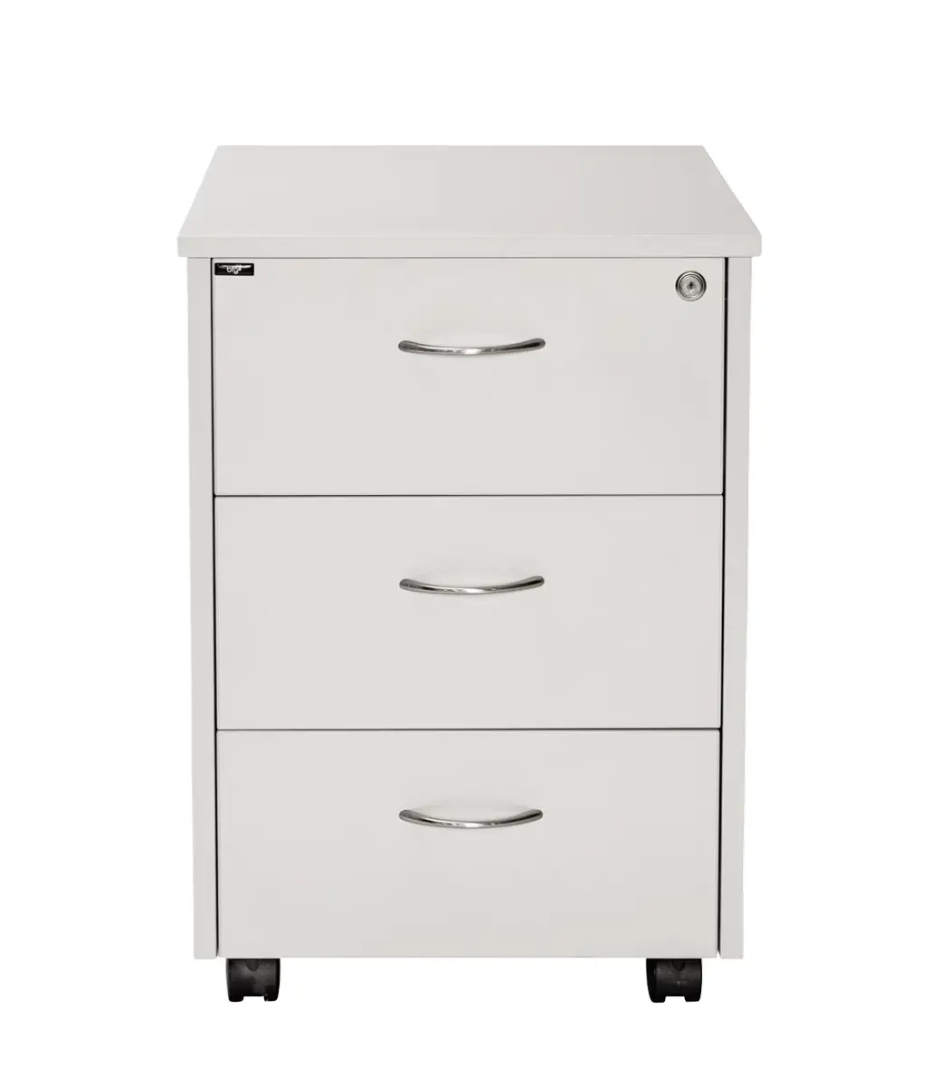 3 Drawer White Front