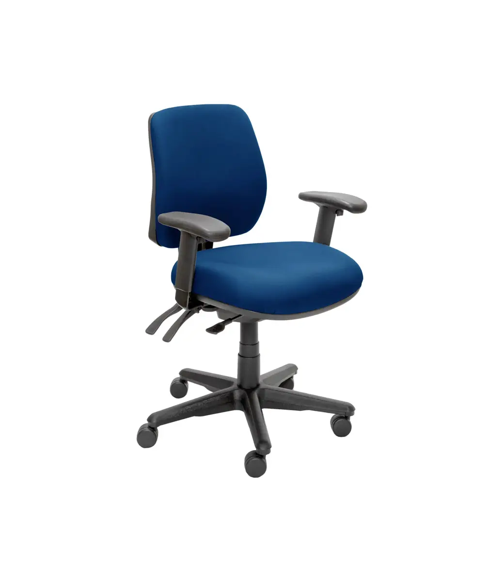 Roma 3 Lever Blue Highback Arm Rest