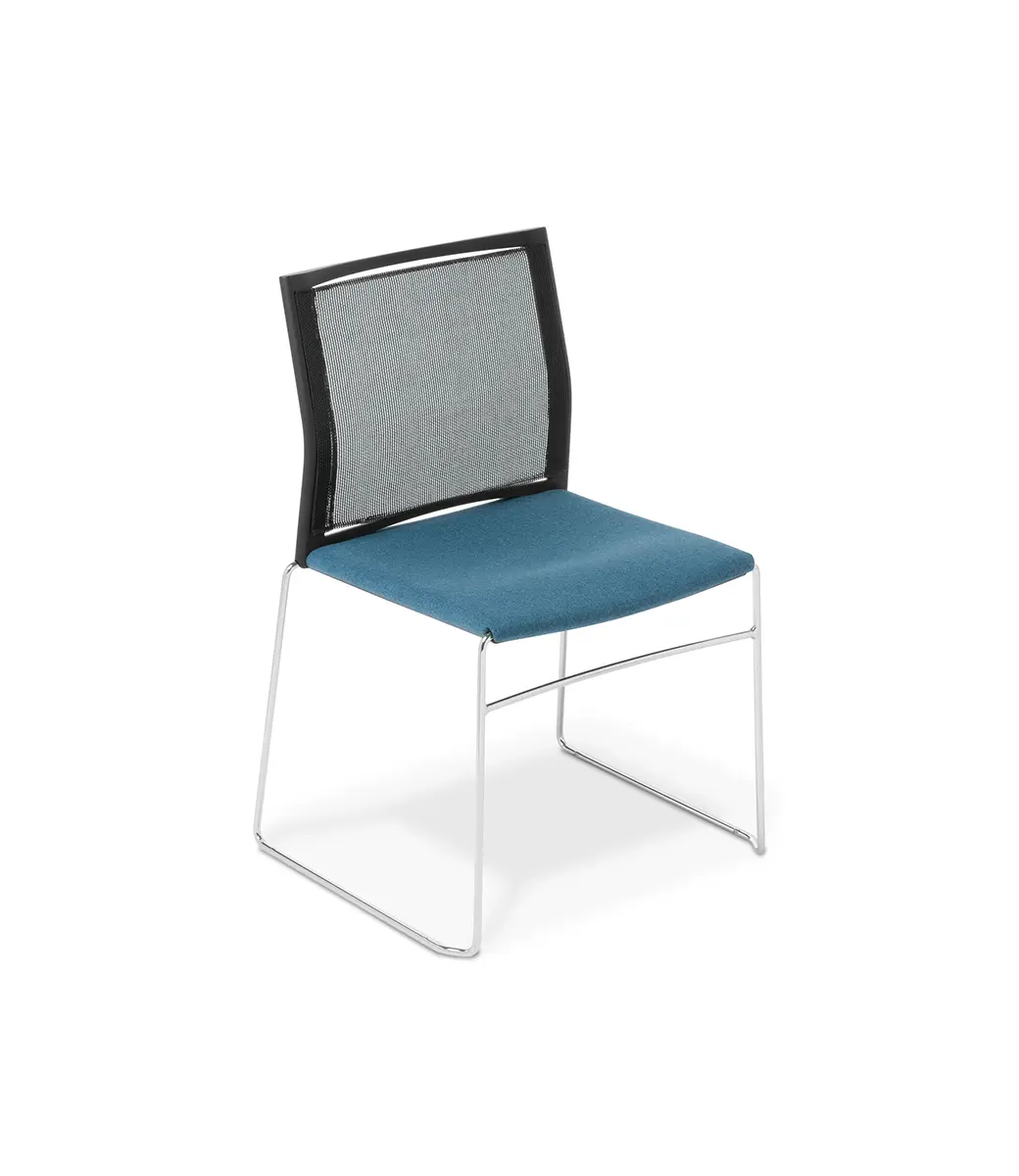 Web Mesh Chrome Frame Upholstered Seat