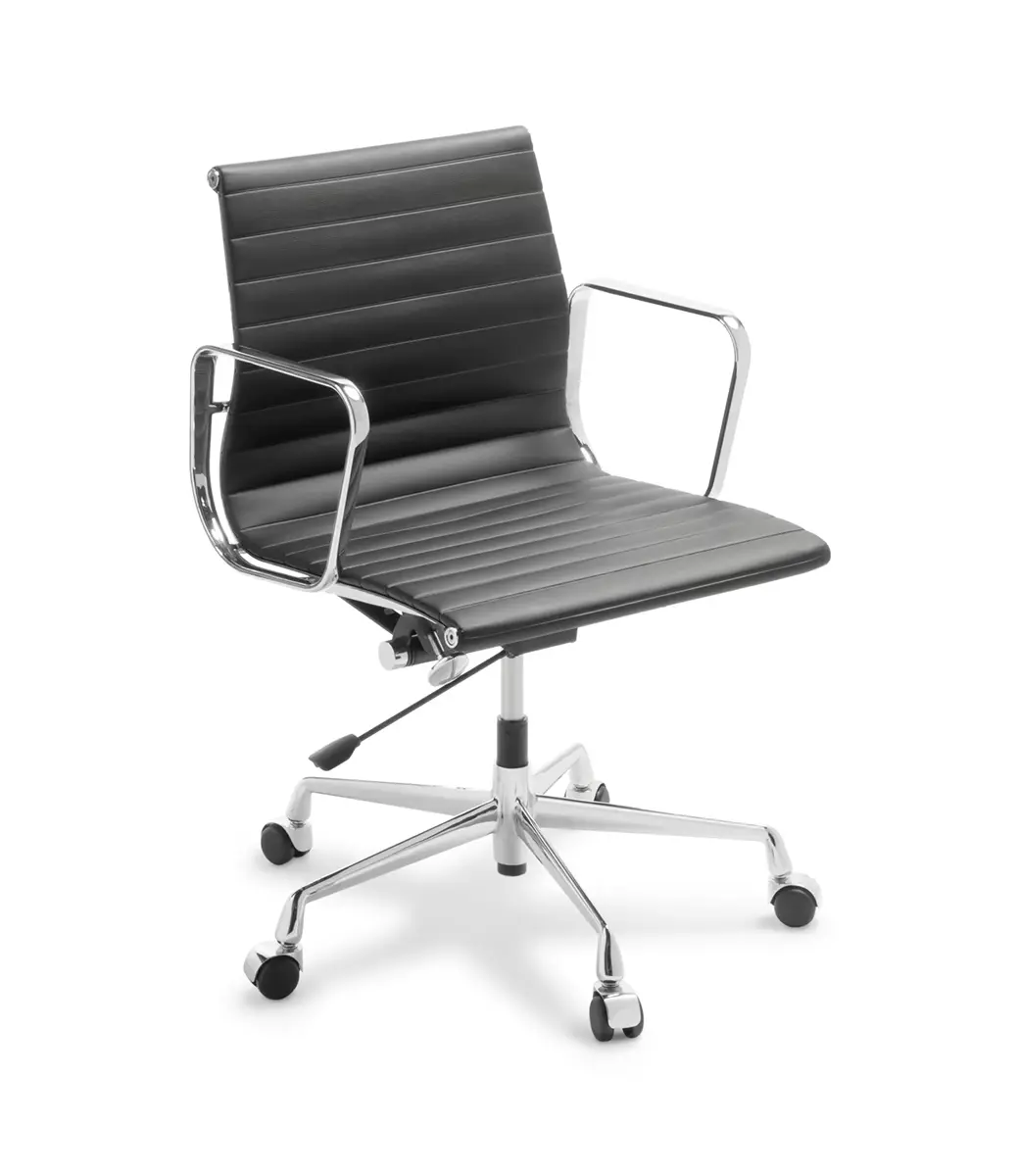 Eames Replica Classic Mid Back Black Chrome Frame