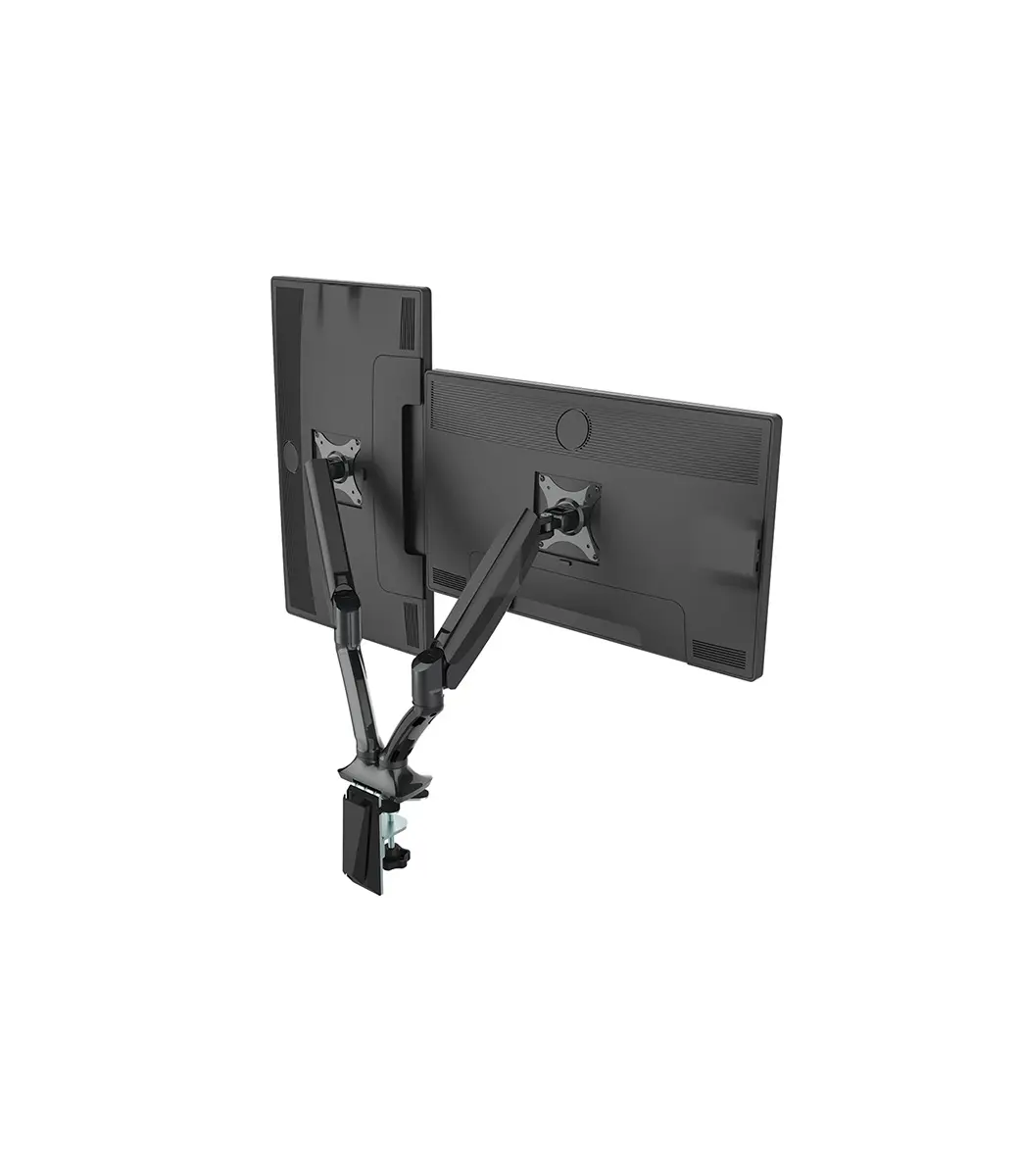 Gladius Double Arm Rotated Computer Monitor