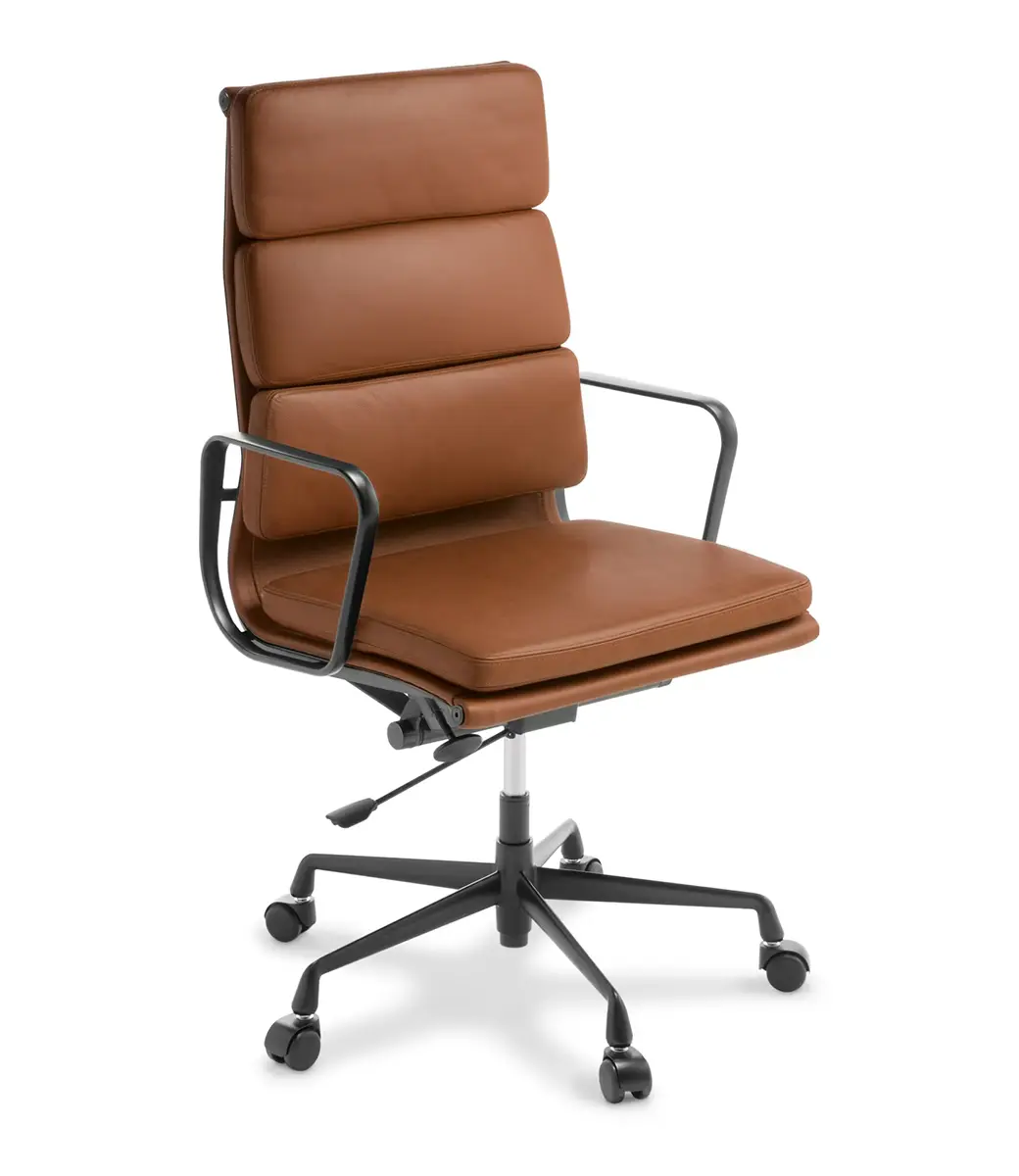 Eames Replica Soft Pad High Back Tan Black Frame