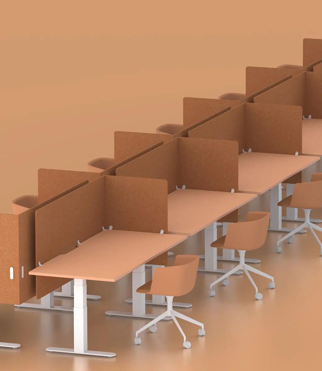 Autex Vicniity Screen Study Desk Setting