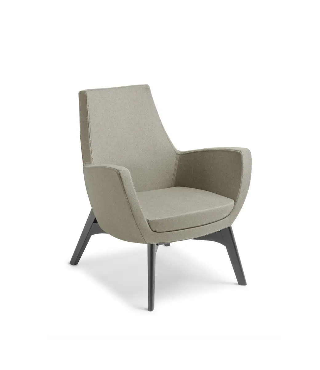 Treviso Black Ash Timber Base Augustus Linen Oc