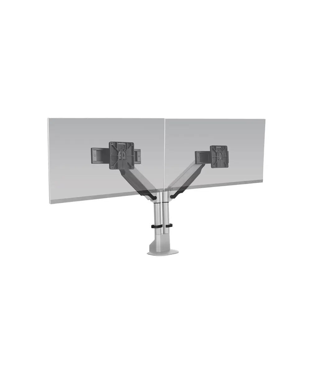 E2 Dual Monitor Arm Silver