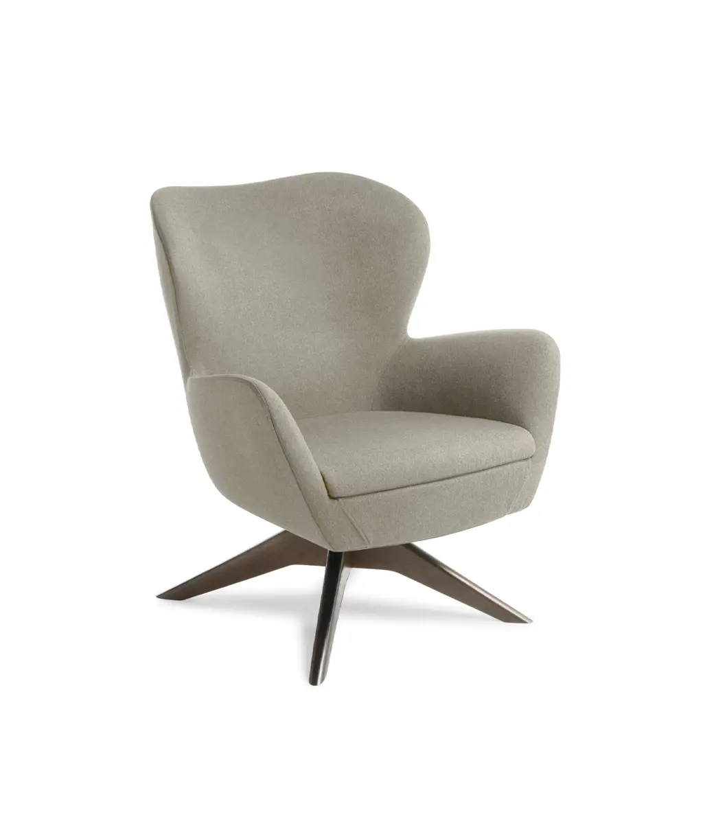 Abbey Dark Walnut Timber Base Augustus Linen Oc