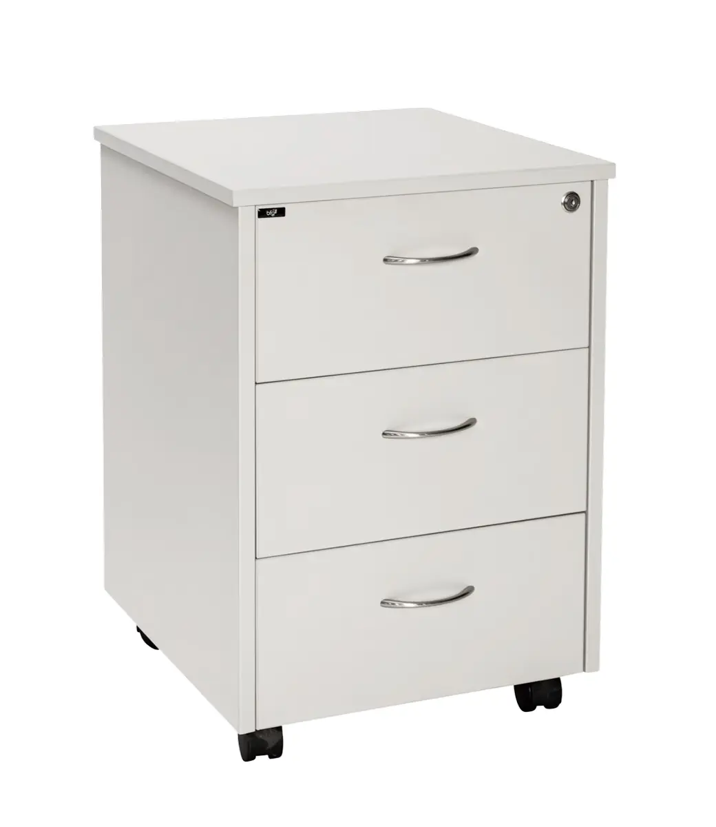 3 Drawer White