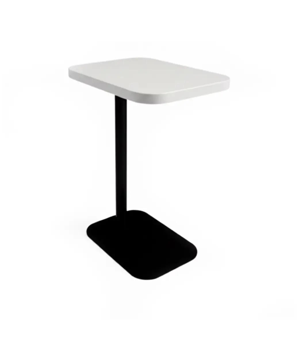 Soft Radius Laptop Table White